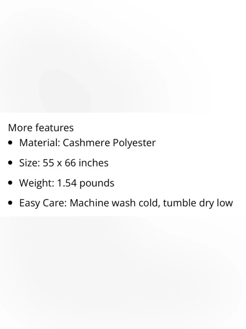 Faux Fleece Cashmere Throw Blanket - GRAY & WHITE